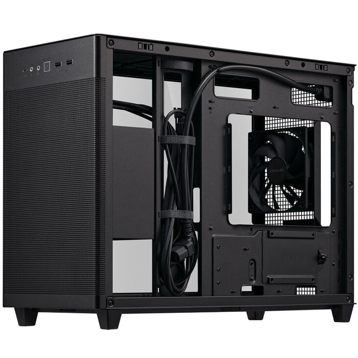 ASUS Prime AP201 Micro-ATX Gehäuse, Tempered Glass - schwarz image number 8