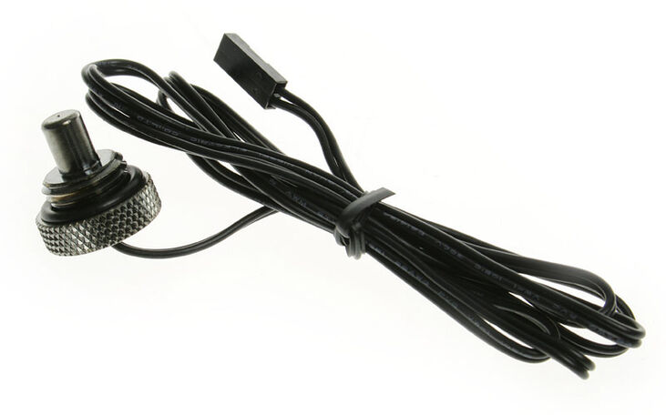 Bitspower Verschlussstopfen mit Temperatur Sensor G1/4 Zoll IG - 90 cm, schwarz glänzend image number 0