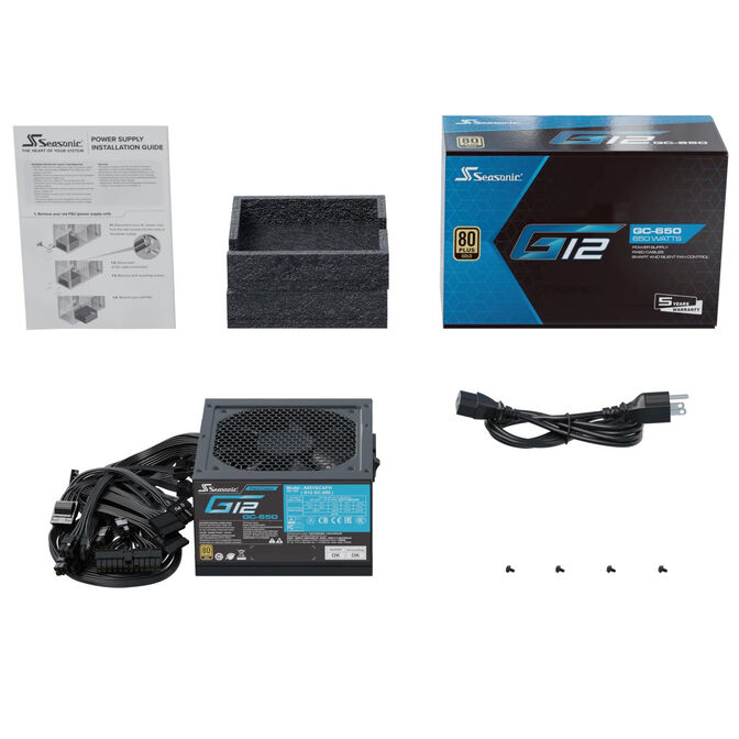 Seasonic G12 GC 80 PLUS Gold power supply - 650 watts, black image number 6