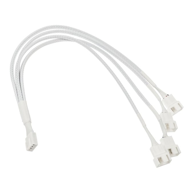 Kolink 1-4 PWM L&uuml;fter Splitterkabel - 35cm, geflochten, wei&szlig; image number 1