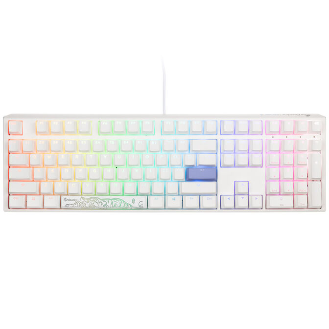 Ducky One 3 Classic Pure White Gaming Tastatur, RGB LED - MX-Speed-Silver (US) image number 1