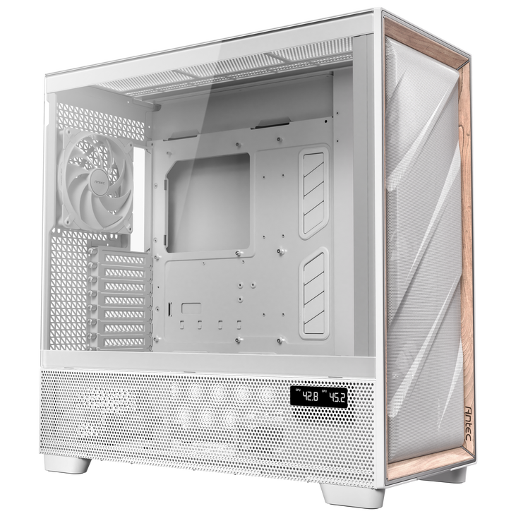 Antec Flux Pro PC Case, full tower, E-ATX, tempered glass – white image number 2