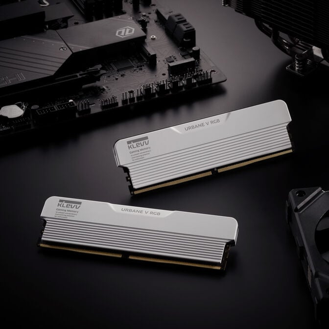 KLEVV URBANE V RGB DDR5-6000 RAM, CL28, XMP 3.0 & EXPO - 32 GB Dual-Kit, wei&szlig; image number 13