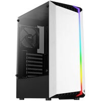 Aerocool Bionic v1 Midi-Tower, RGB, Tempered Glass - schwarz/wei&szlig;