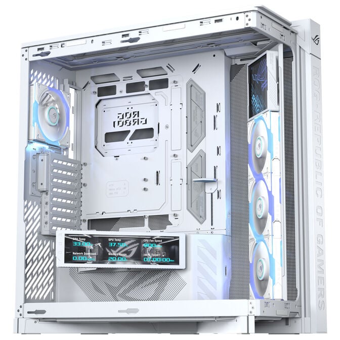 ASUS ROG Cronox GR801 PC-Geh&auml;use, Big-Tower, E-ATX, ARGB, Tempered Glass - wei&szlig; image number 4