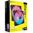 Corsair iCUE LINK RX140 RGB Series, PWM Fan 2-Pack - 140mm, black image number null