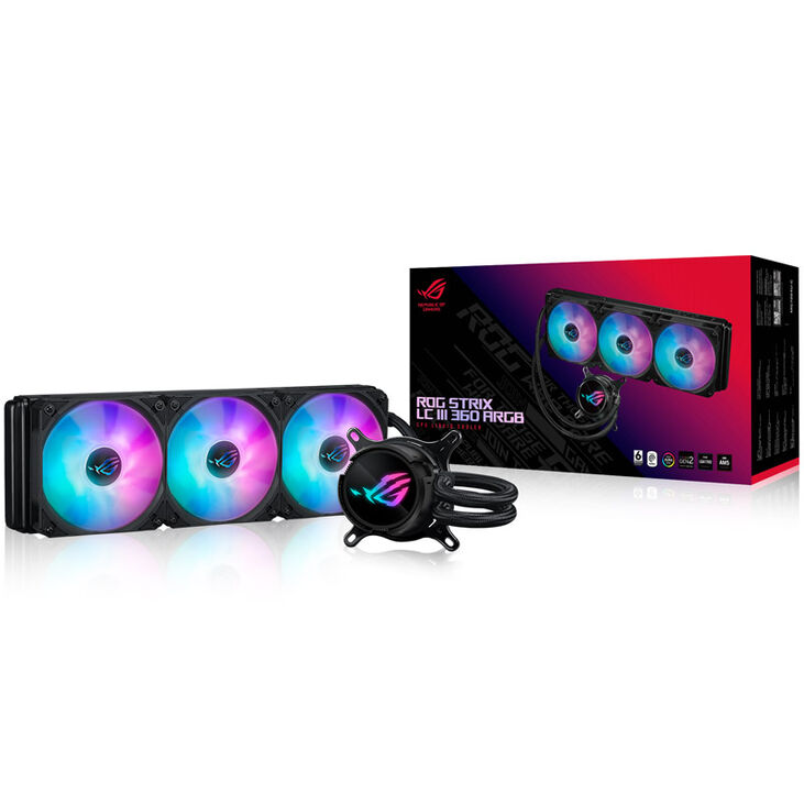 ASUS ROG STRIX LC III 360 ARGB AIO Cooler - Black image number 9