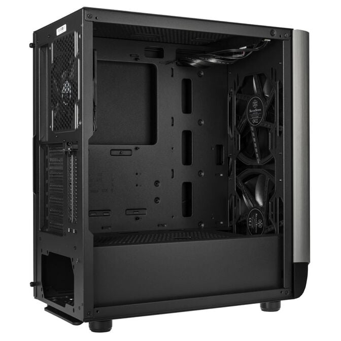 SilverStone Seta A1 Midi-Tower, Tempered Glass - schwarz/silber image number 6