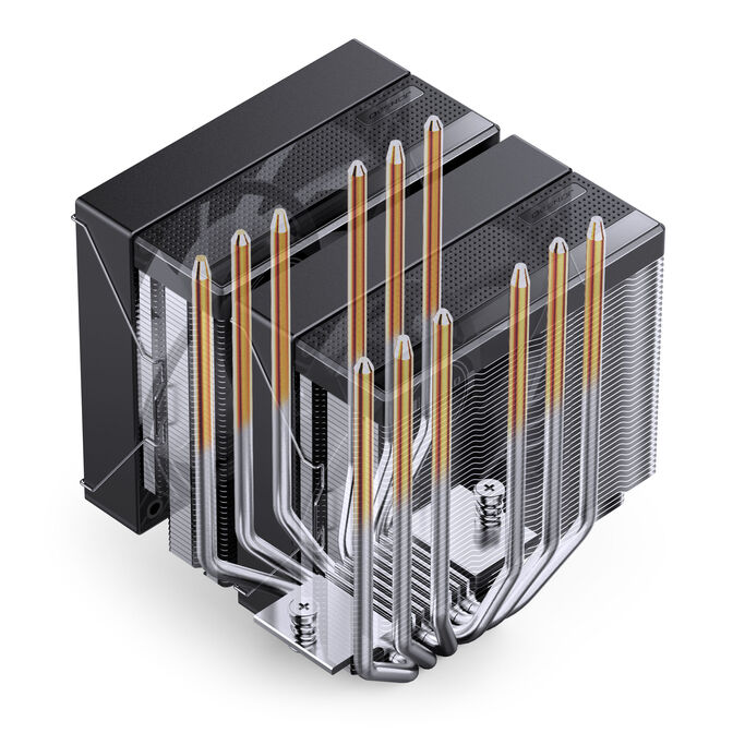 Jonsbo CB80 CPU cooler, dual-tower, 2 x 120mm, PWM, RGB - black image number 11