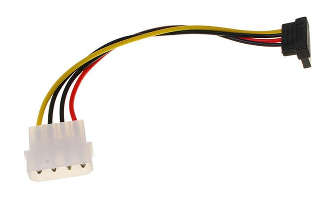 InLine SATA Stromadapterkabel an 4-Pol Molex gewinkelt unten image number 1