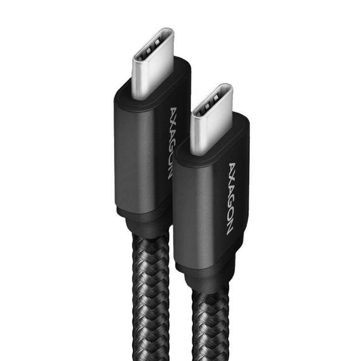 AXAGON BUCM-CM15AB USB-C zu USB-C 2.0 Kabel, 1,5m, PD 60W, 3A, geflochten - schwarz image number 2
