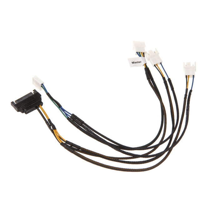 Akasa Flexa FP3S PWM Verteiler-Kabel (3 L&uuml;fter) - gesleevt, 30cm image number 1