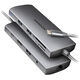 AXAGON HMC-8HLSA USB-C 3.2 Gen 1 hub, 3x USB-A + 4K/30Hz HDMI + SD/microSD, GLAN, Audio, PD 100W, 20cm USB-C cable