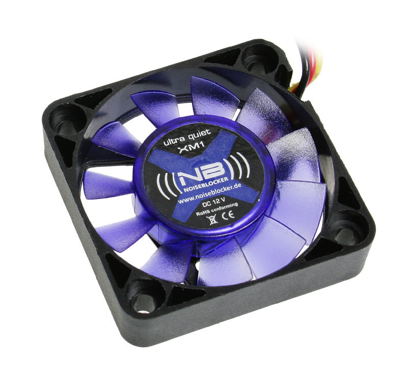 Noiseblocker BlackSilentFan XM-1 – 2er Pack, 40x40x10mm, 3Pin, 9/12V, 2800 U/min, 9 DB(A) – Leiser Lüfter Für PC & Elektronik