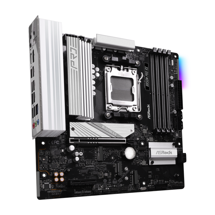 ASROCK B850M Pro RS Mainboard, Sockel AM5, AMD B850, Micro-ATX, DDR5 image number 1