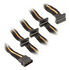 SilverStone 4-Pol-Molex zu 4x SATA Kabel, 300mm - schwarz/gold image number null
