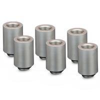 Thermal Grizzly DeltaMate Extender Fitting - MF28, matt nickel, 6er-Pack