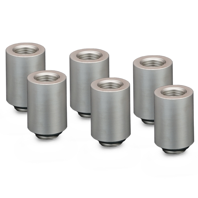 Thermal Grizzly DeltaMate Extender Fitting - MF28, matt nickel, 6er-Pack image number 0