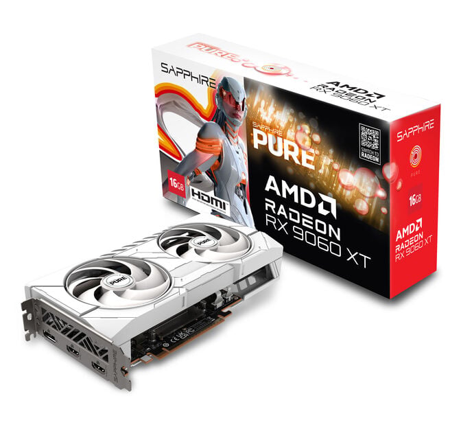 Sapphire Pure Radeon RX 9060 XT Gaming OC Grafikkarte, 16384 MB GDDR6 image number 0