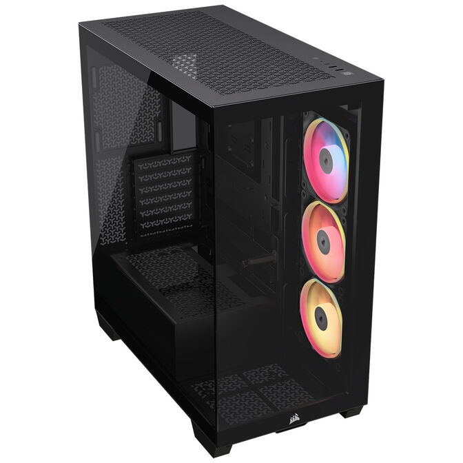 Corsair 3500X LX-R PC Case, Mid Tower, E-ATX, RGB, Tempered Glass - black image number 1