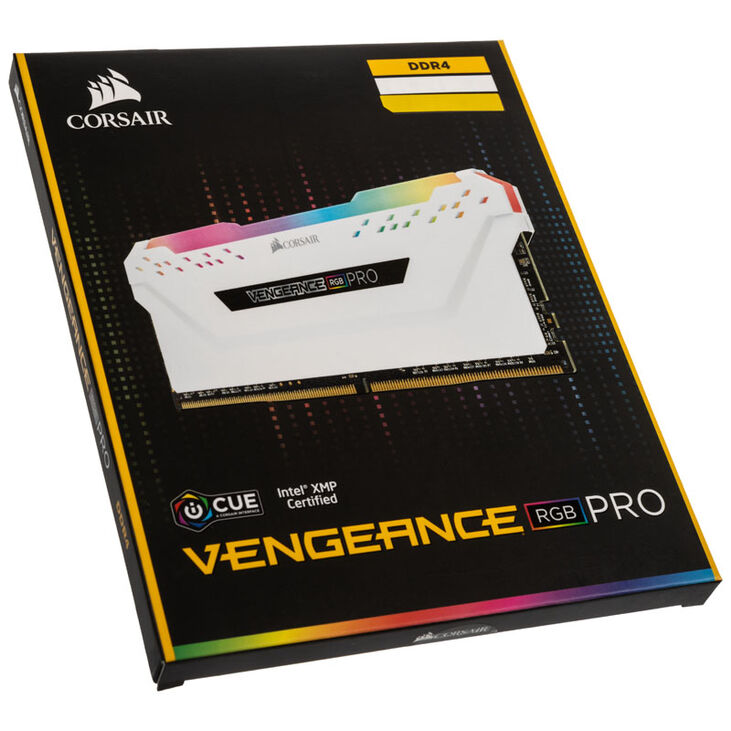 Corsair Vengeance RGB Pro DDR4-3600 RAM, CL18, XMP - 16 GB Dual-Kit - weiß image number 6