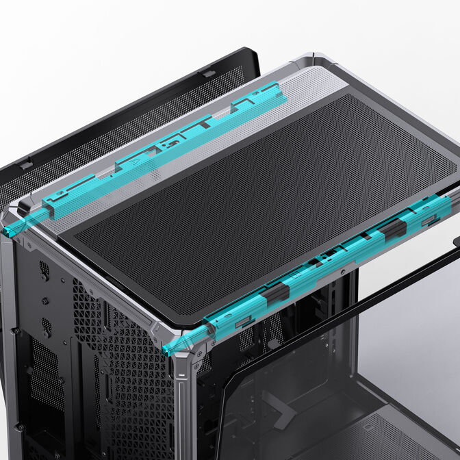 Jonsbo X400 PC-Geh&auml;use, Midi-Tower, ATX, Tempered Glass - grau image number 11