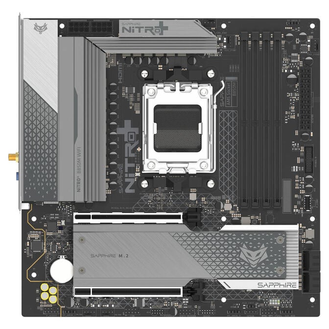 Sapphire Nitro+ B850M WiFi Mainboard, Sockel AM5, AMD B850, mATX, DDR5 image number 2
