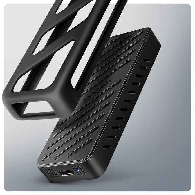 AXAGON EEM2-20G NVMe SSD enclosure, USB-C 3.2, 20 Gbps, 2230 - 2280 - black image number 5