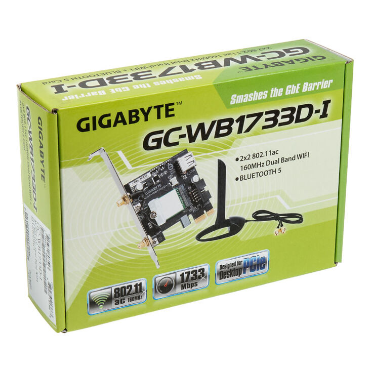 GIGABYTE WB1733D-I, WLAN + Bluetooth 5.0 Adapter PCIe 802.11ac image number 4
