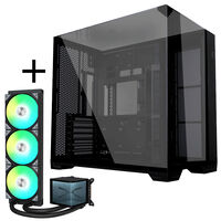 Lian Li O11 Vision Compact + TRYX PANORAMA ARGB Komplett-Wasserk&uuml;hlung - schwarz, 360mm