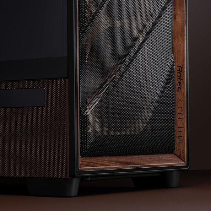 Antec Flux Pro Noctua Edition PC Case, Mid-Tower, E-ATX, Tempered Glass - Brown/Black image number 5
