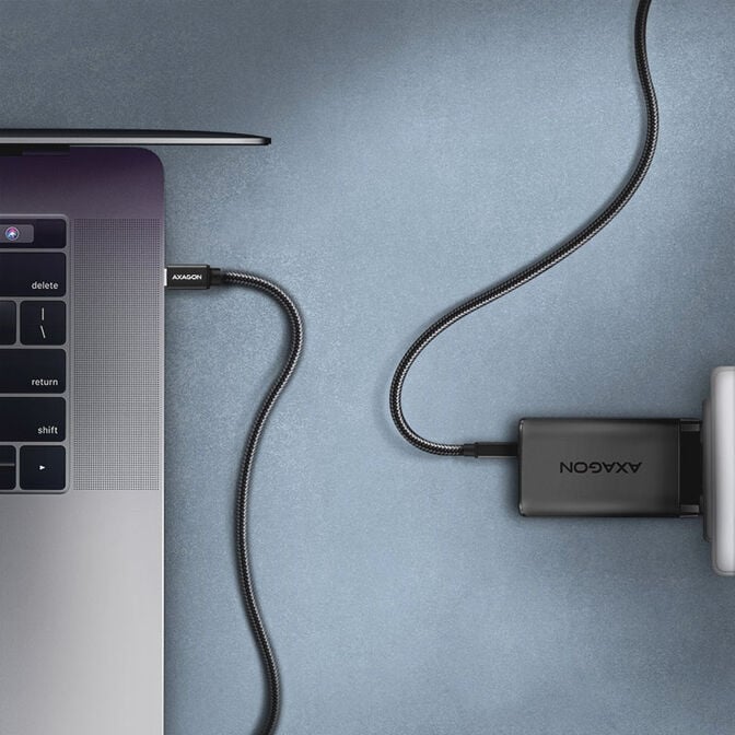 AXAGON BUCM2-CM10AB Ladekabel, USB-C zu USB-C 2.0, 1 m, PD 240 W 5 A, ALU - Schwarz image number 3