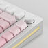 AKKO MonsGeek  M1W SP Pink&White Gaming-Tastatur, Wireless, RGB, V3 Piano Pro Switch - silber, ANSI (US) image number null