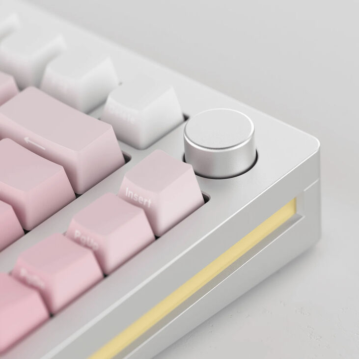 AKKO MonsGeek  M1W SP Pink&White Gaming-Tastatur, Wireless, RGB, V3 Piano Pro Switch - silber, ANSI (US) image number 4