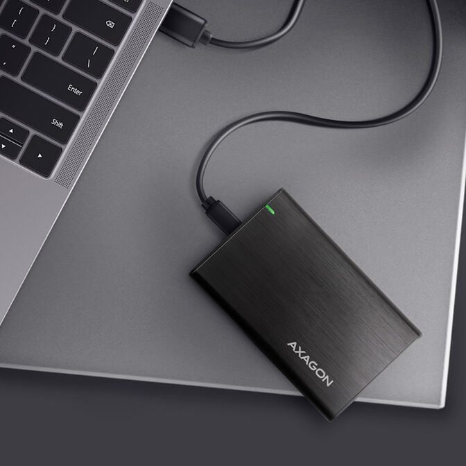 AXAGON EE25-A6C USB-C 3.2 - SATA 6G 2.5" externes Festplattengeh&auml;use - schwarz image number 3