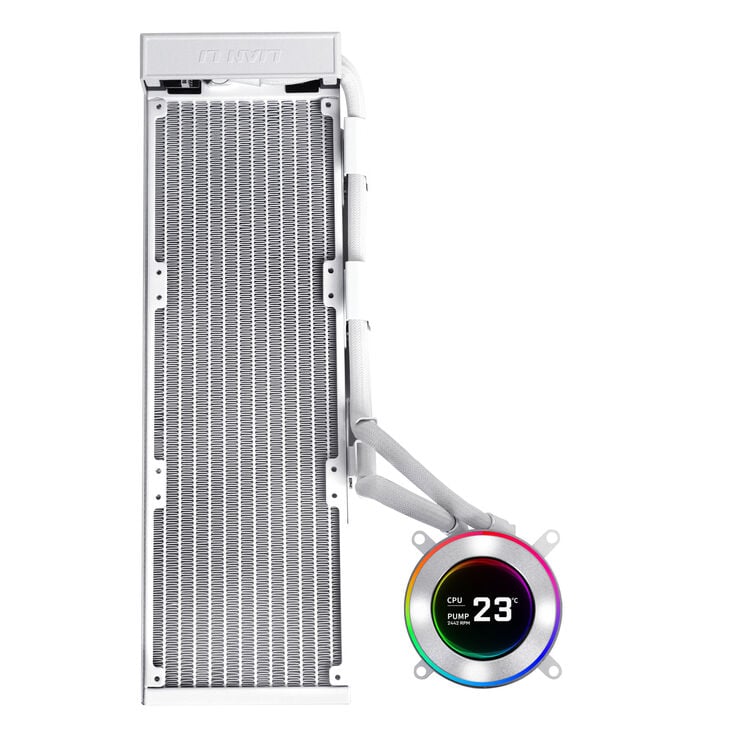 Lian Li HYDROSHIFT II LCD-C 360 fanless ARGB AIO water cooling - white image number 1