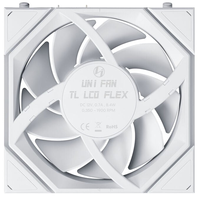 Lian Li UNI FAN TL LCD FLEX Wireless Fan, ARGB and LCD - 120mm, white, 3-pack with controller image number 7