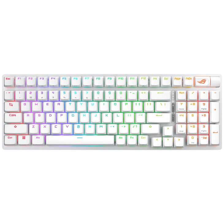 ASUS ROG Strix Scope II 96 Wireless Gaming Keyboard, RGB - white. ISO (DE), ROG NX Snow Switches image number 4