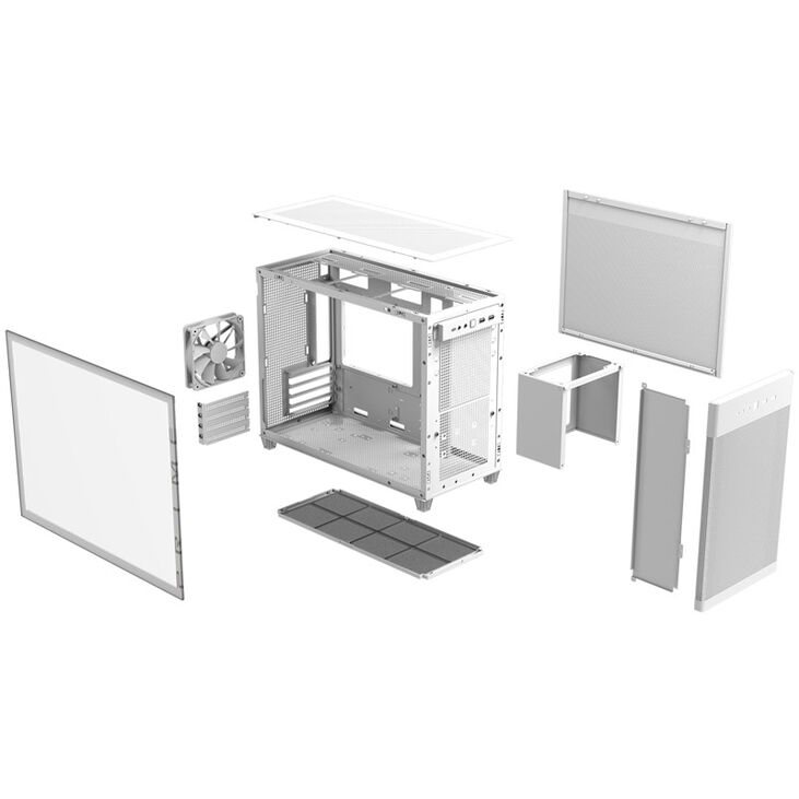 ASUS Prime AP201 Micro-ATX case, Tempered Glass - white image number 9