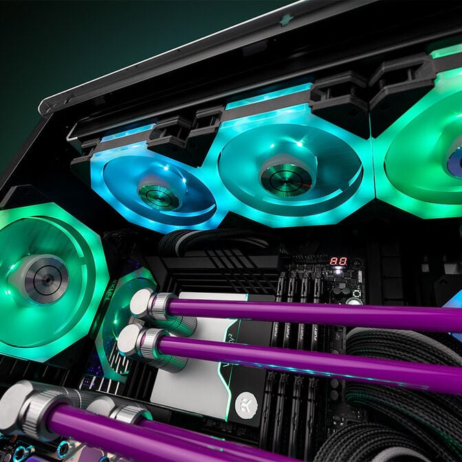 EK Water Blocks EK-Quantum Impulse 120 D-RGB PWM Fan - 120mm, black image number 4