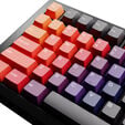 Glorious GPBT Gradient Keycaps, ANSI Layout (US), PBT, Dye-Sub - Celestial Fire image number null