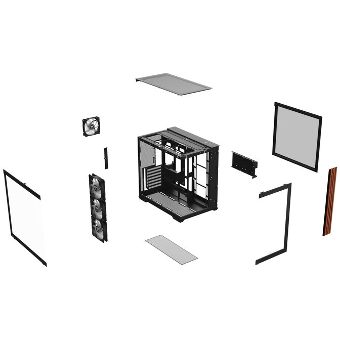 Thermaltake View 380 WS ARGB PC Case, Mid Tower, ATX, ARGB, Tempered Glass - Black image number 21