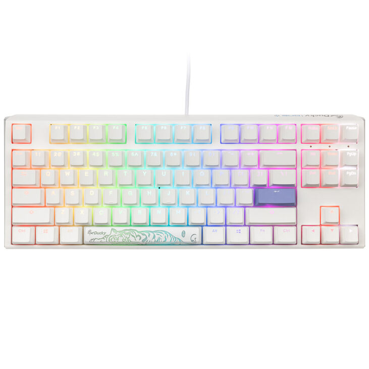 Ducky One 3 Classic Pure White TKL Gaming Tastatur, RGB LED - MX-Black (US) image number 1