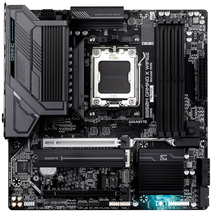 GIGABYTE B850M Gaming X WiFi6E Mainboard, Sockel AM5, AMD B850, mATX, DDR5 image number 2