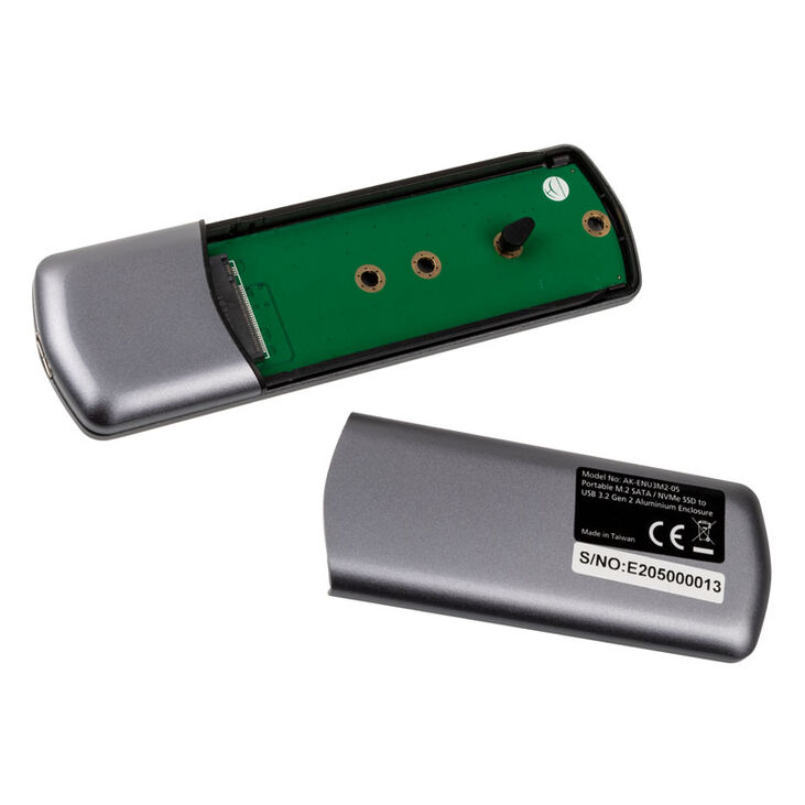 Akasa Portable M.2 SATA/NVMe SSD auf USB-C 3.2 Gen 2 image number 2