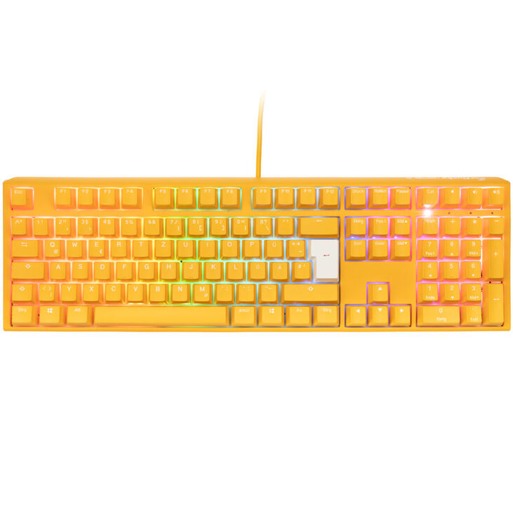 Ducky One 3 Yellow Gaming Tastatur, RGB LED - MX-Black image number 1