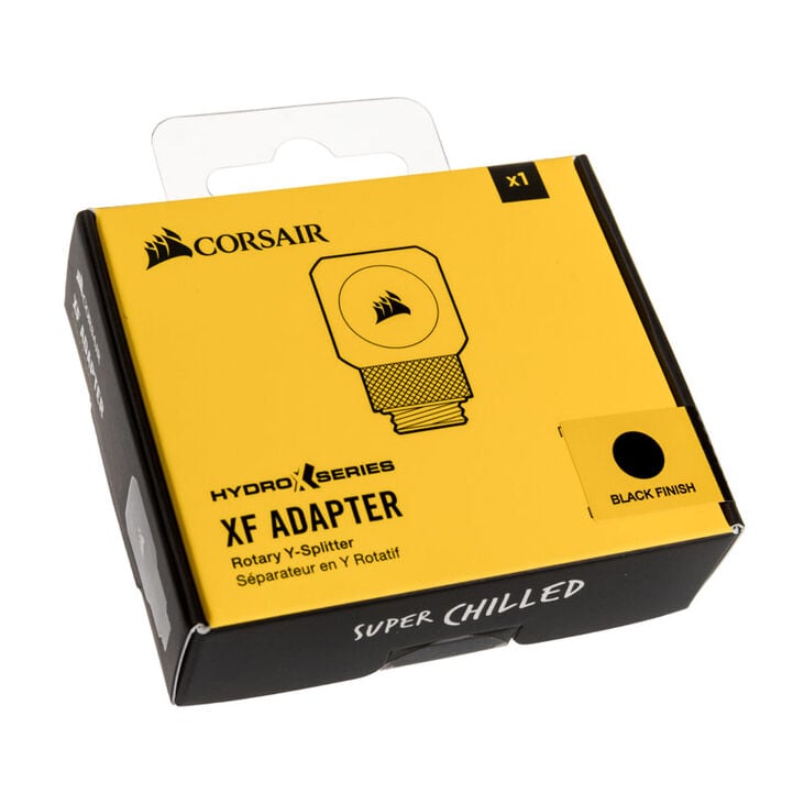 Corsair Hydro X Series XF Adapter Y-Splitter G1/4 Zoll AG auf 2x G1/4 Zoll IG - drehbar, schwarz image number 3