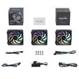 Seasonic MagFlow 1225 ARGB PWM Fan - 120mm, 3 Pack image number null