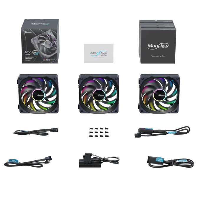 Seasonic MagFlow 1225 ARGB PWM Fan - 120mm, 3 Pack image number 8