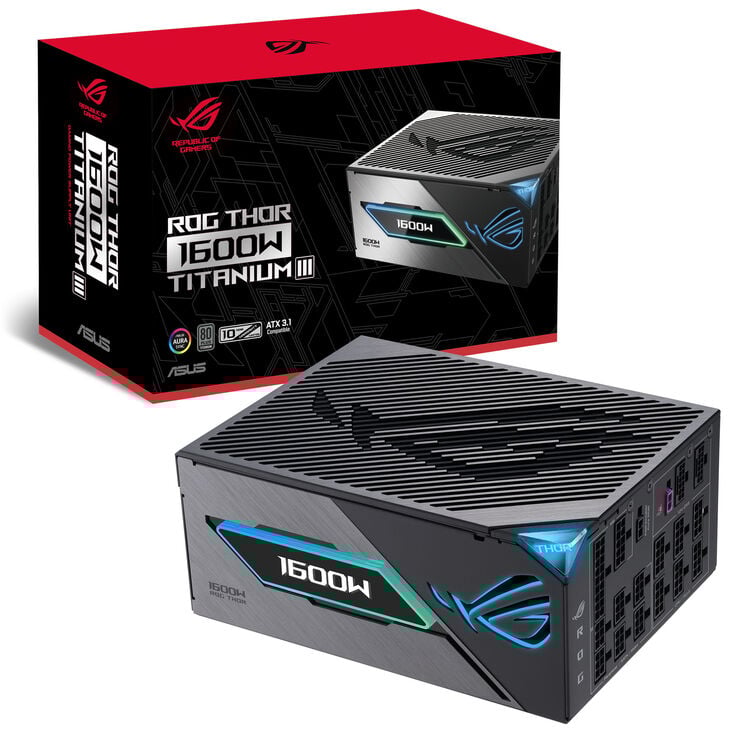 ASUS ROG Thor Titanium III, 80 PLUS Titanium Netzteil, modular PCIe 5.1 - 1600 Watt image number 10